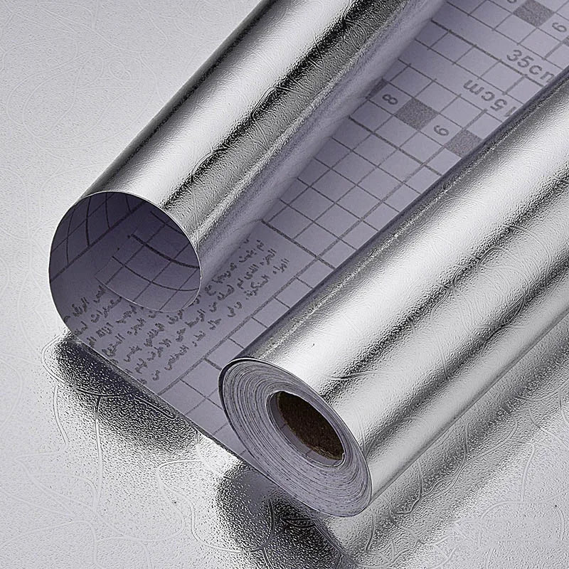 Film adhésif aluminium anti-huile pour cuisine, crédence et meubles