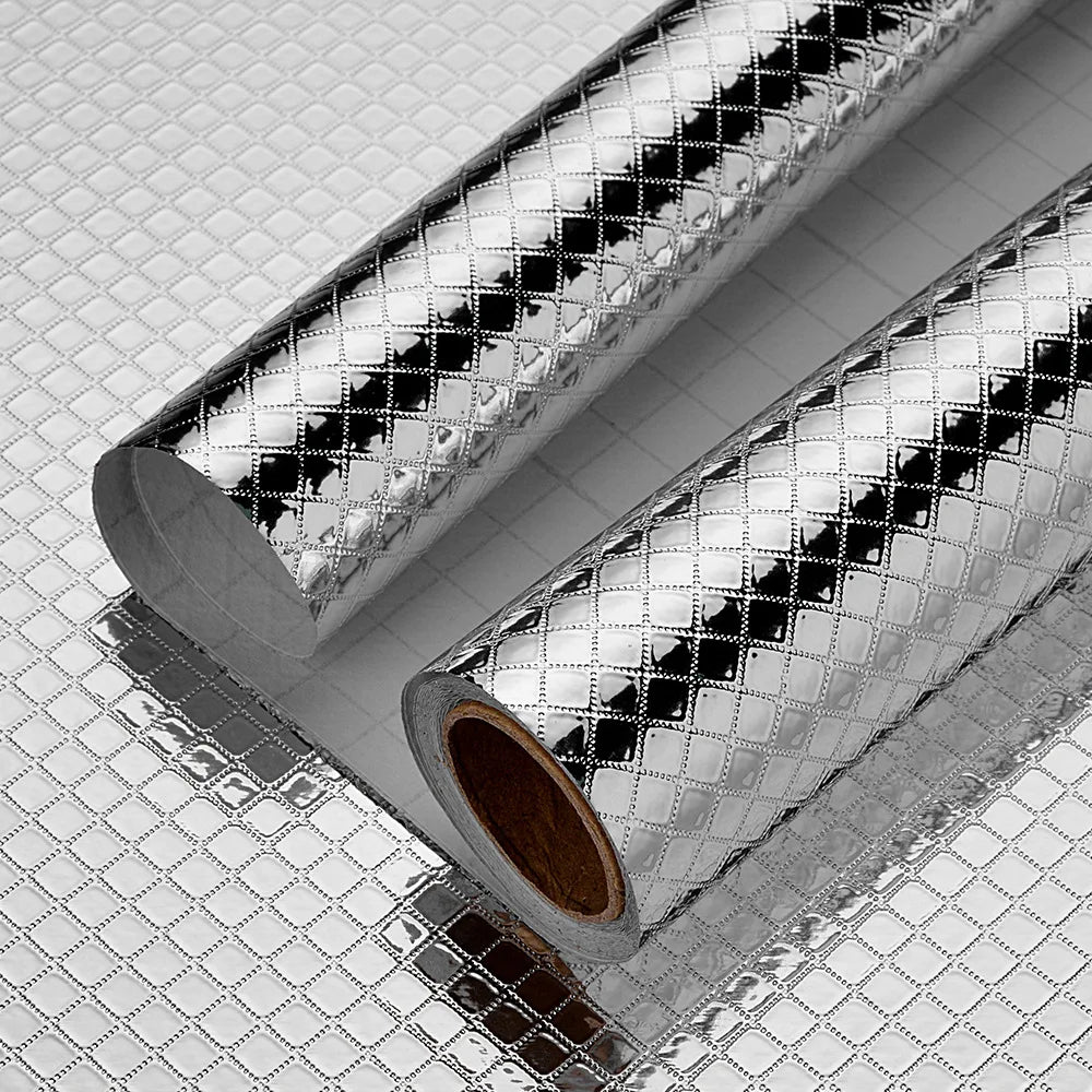 Film adhésif aluminium anti-huile pour cuisine, crédence et meubles
