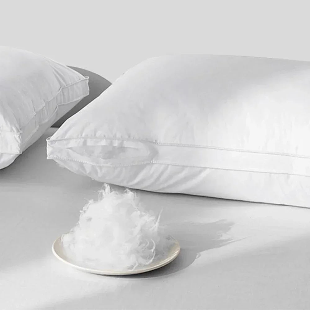 Oreiller style hôtel 100 % coton, soutien de la nuque
