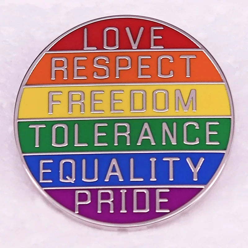 Pin's émaillé arc-en-ciel Pride en alliage de zinc, 20 modèles
