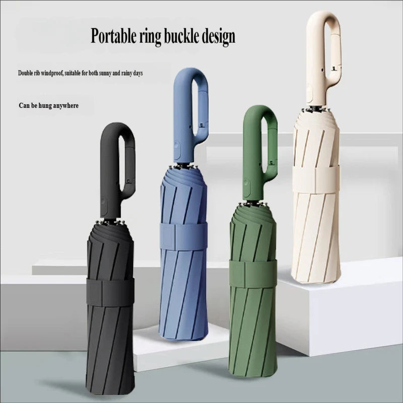 Parapluie pliant automatique XL, coupe-vent et anti-UV